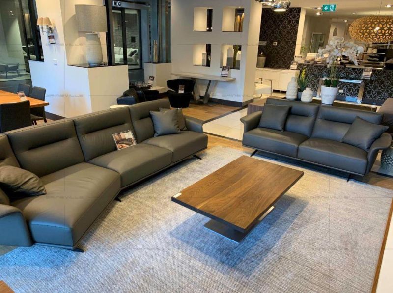 Gainsville Sectional Sofa Set Modern Living Room L Shape Leather Sofa Furniture in Foshan Factory