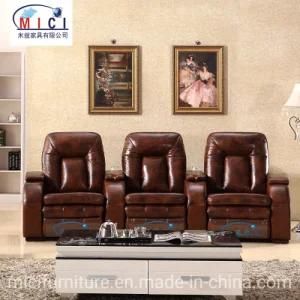 European Comfortable Home Theater Cinema Genuine Leather Recliner Sofa