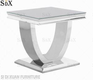 High Quality Popular Design Living Room Furniture Set Sofa Glass Top Small Coffee Side End Table