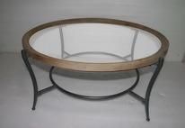 Modern Living Room Furniture Round Glass Coffee Table 98317