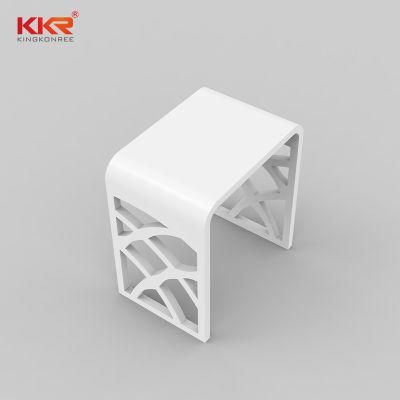 Luxury Hollow Design Bathroom Resin Stone Shower Stool