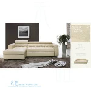 Modern Style Leather Function Sofa Bed for Living Room (HW-6919S)