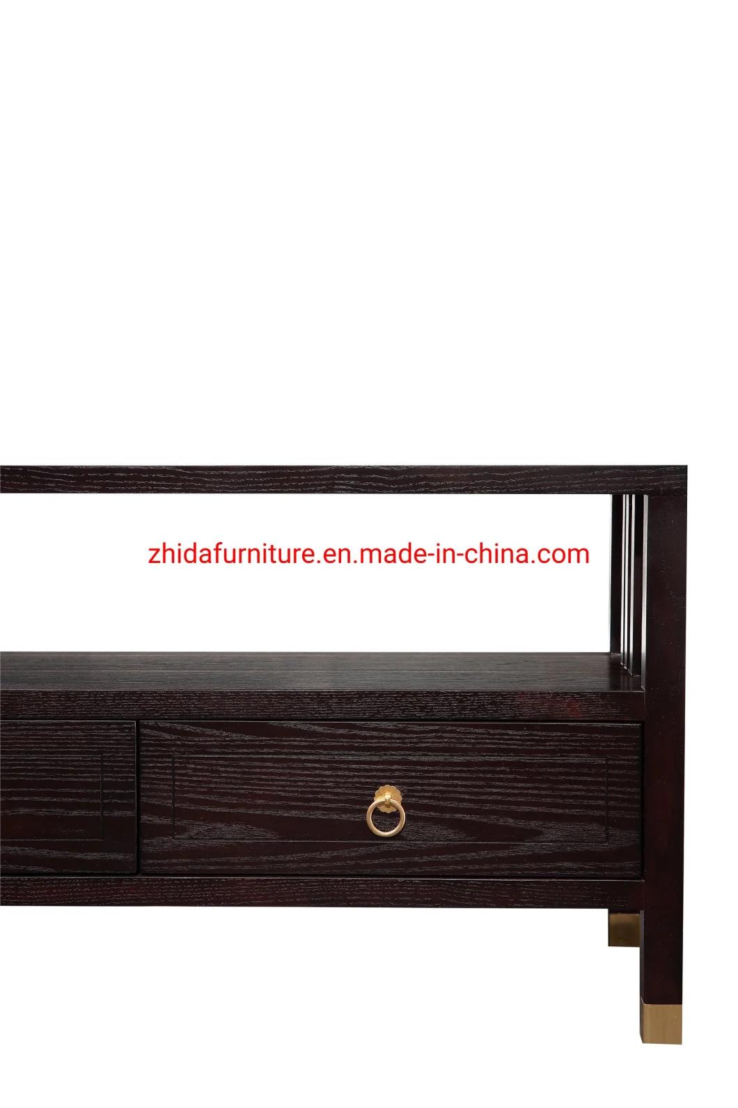 Modern Wooden Black Painting Chinese Style Living Room TV Stand