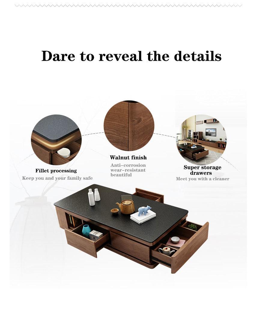 Nordic Simple Design Modern Creative Apartment Coffee Table TV Stand Set in Living Room