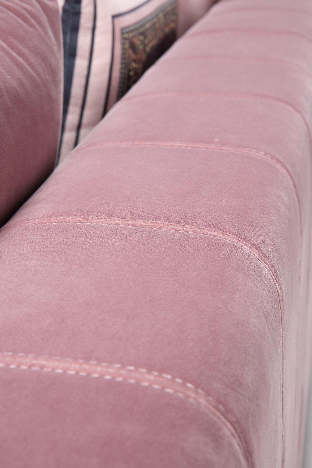 Home Furniture Living Room Corner Sofa Luxury Design Velvet Fabric L Shape Sofa