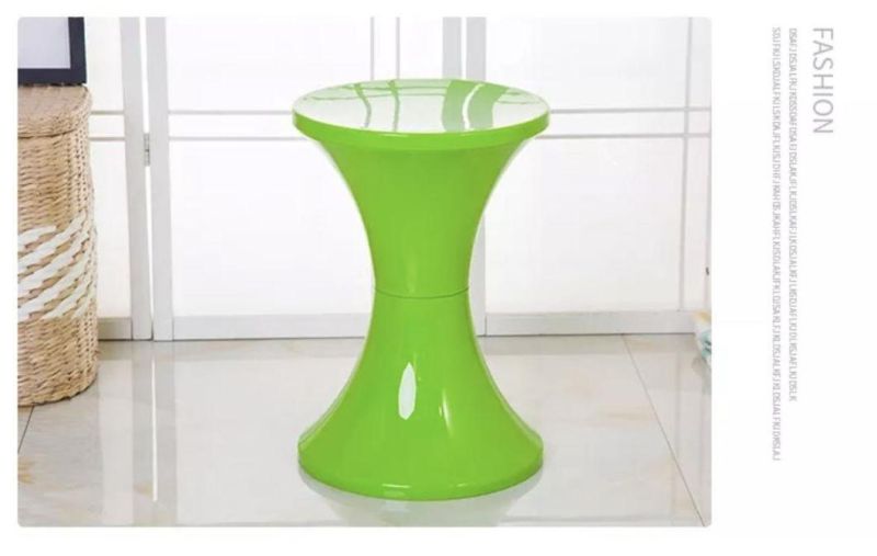 Storage Stool Multi-Color Plastic Material Round Folding Stool Drum Stool