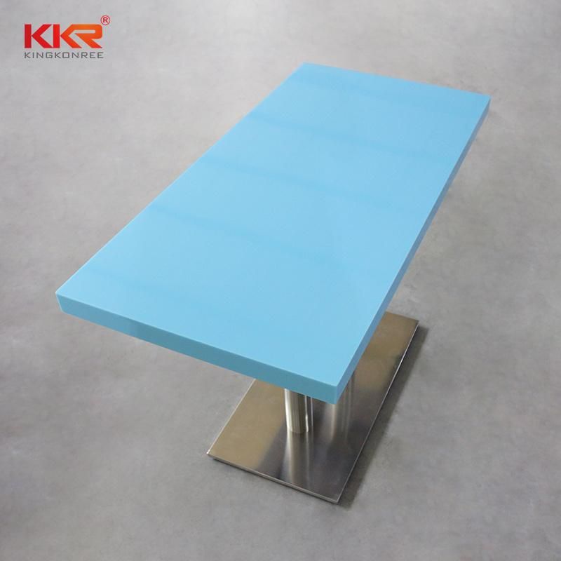 Factory Luxury Rectangle 6 Persons Artificial Stone Restaurant Table