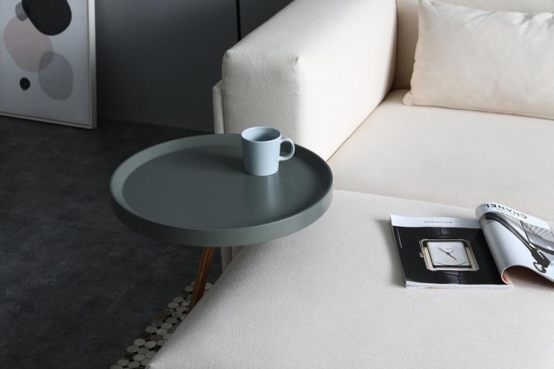 Creative Mobile Coffee Table Fashion Home Side Table Metal Legs