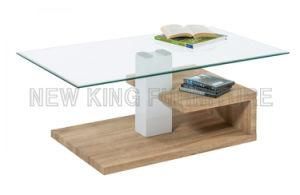New Wooden Tea Table Design Glass Tea Table Photo (NK-CTB017-2)