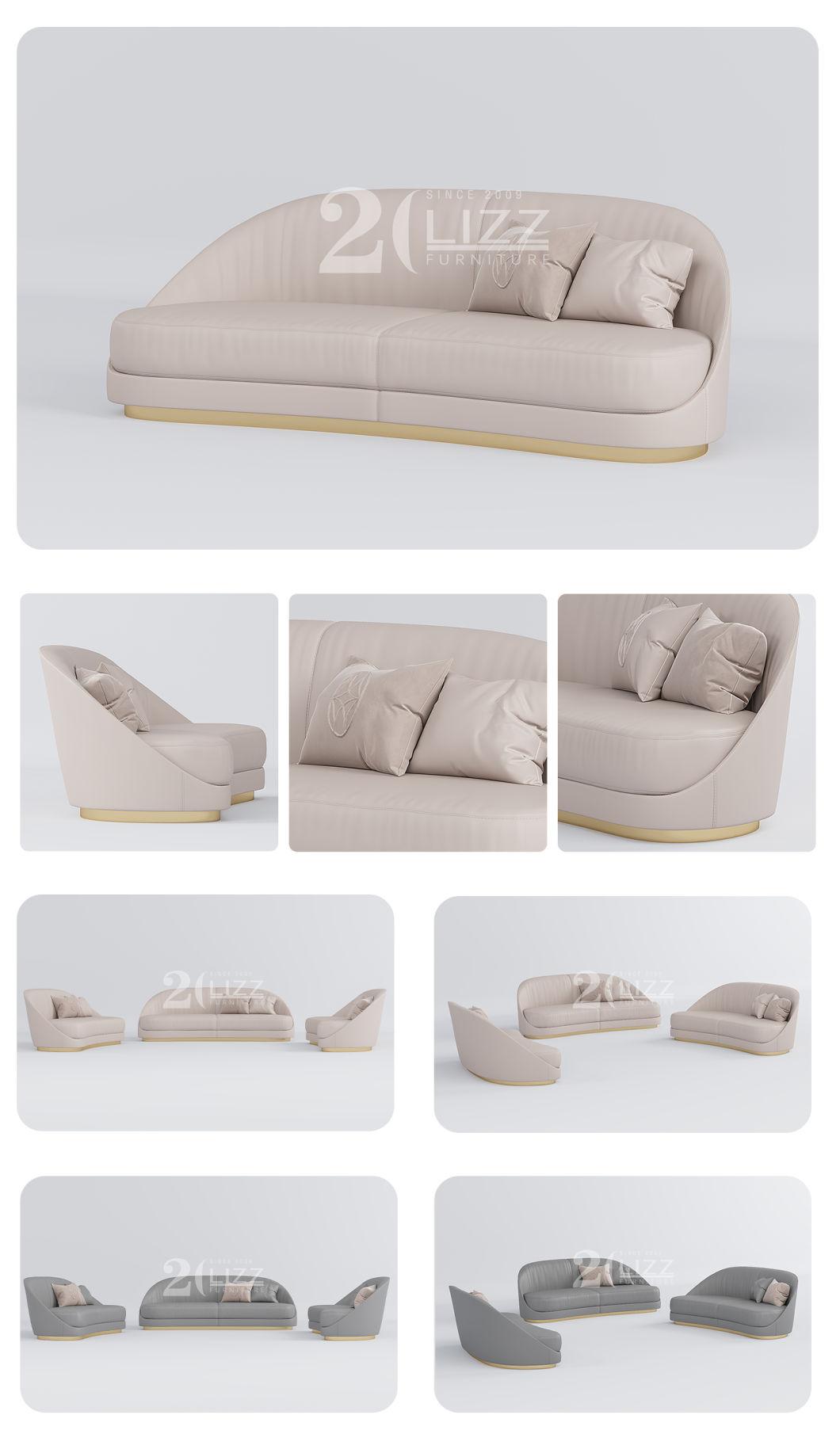 Minimalist Modern Style High Quality Hotel Office Home Furniture Nordic Living Room White Fabric Sofa Set