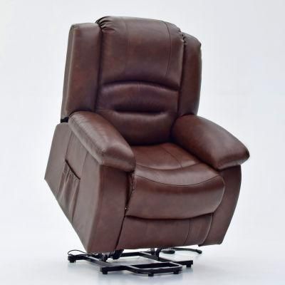 Jky Furniture Living Room Single Seat Air Leather Power Electric Riser Lift Assist Recliner Chair with 8 Points Massage Function for Elderly