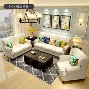 New Fashion Salon Relaxing Sofa Furniture Living Room Simple Sofa Design Three-Seat Sofa