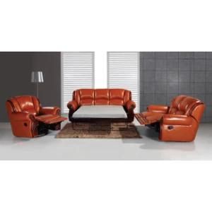 Antique Recliner Sofa with Wood Trim Mz001