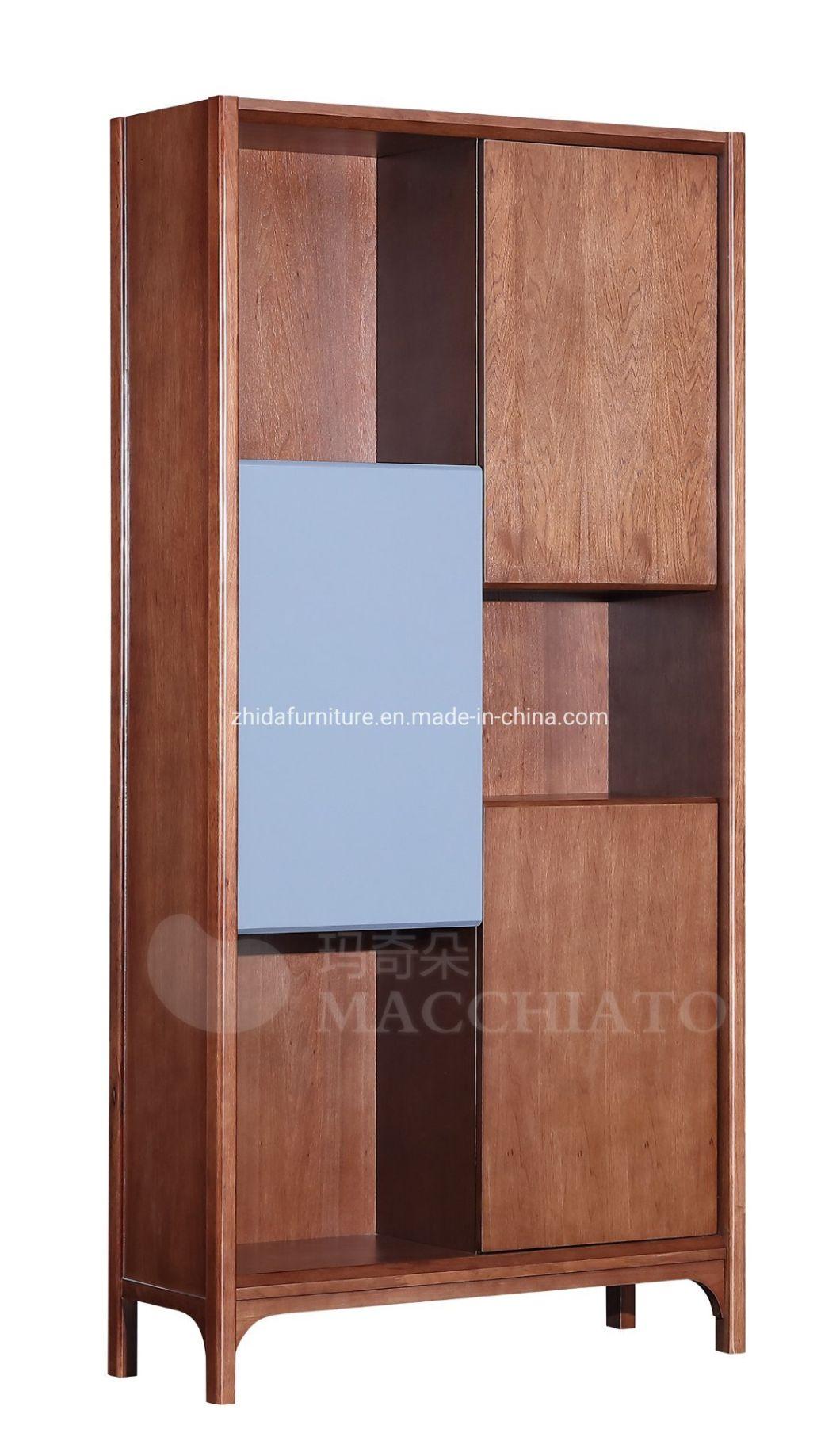 Zhida High-End Modern Home Furniture Solid Wood Wall Cabinet Villa Living Room Combination TV Stand