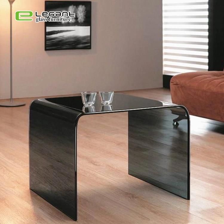 Simple Living Room Hot Bent Black Glass Coffee Table