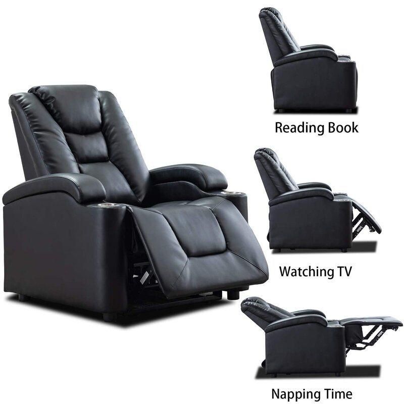 Jky Furniture High Adjustable Detachable Headrest Power Home Theater Recliner Chair with Customerized Functions