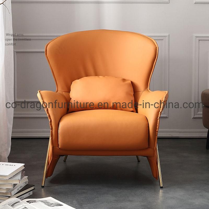 Modern Luxury Home Furniture High Back Leather Leisure Sofa Chair