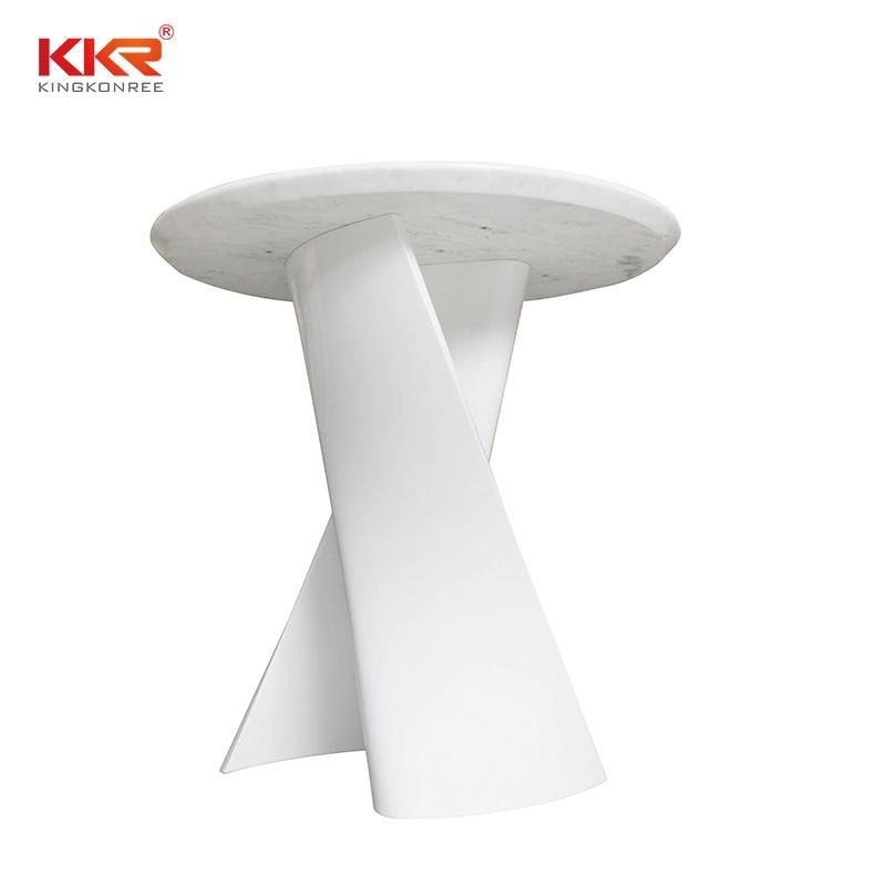 Wholesale Special Base Round Solid Surface Coffee Tea Table