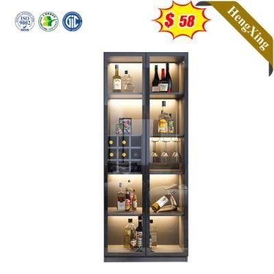 Simple Design Modern Home Furniture Wooden Living Room Cabinet MDF File Cabinets with Glass Door
