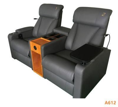 New Design Living Room Power Recliner Sectional Corner Reclining Sofa, Genuine Leather Recliner with Cup Holder