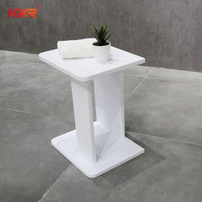 Composite Stone Shower Stool Corian Solid Surface Seating Display Stool