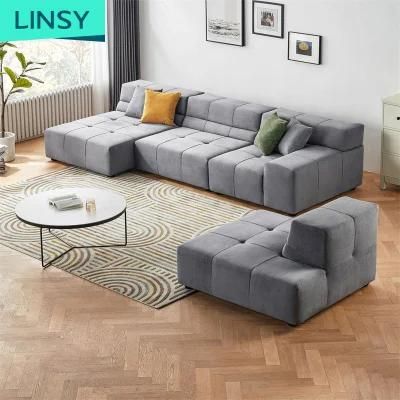 Sponge High Back Linsy Living Room Furniture Modular Sofa Velvet