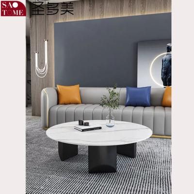 Slate Top and Metal Feet Coffee Table for Living Room