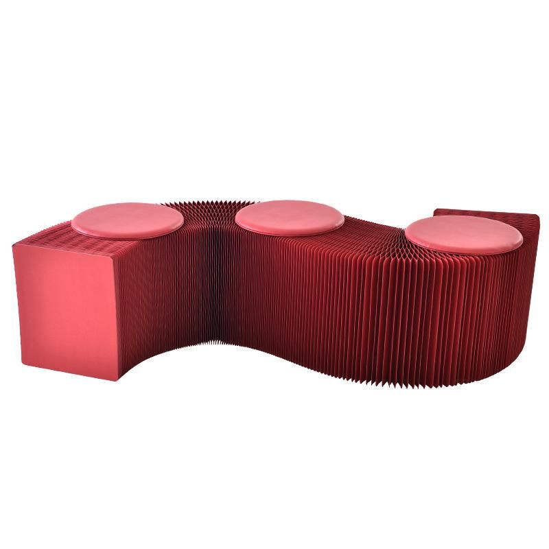 Hot Selling Paper Furniture Telescopic Folding Sofa Stool