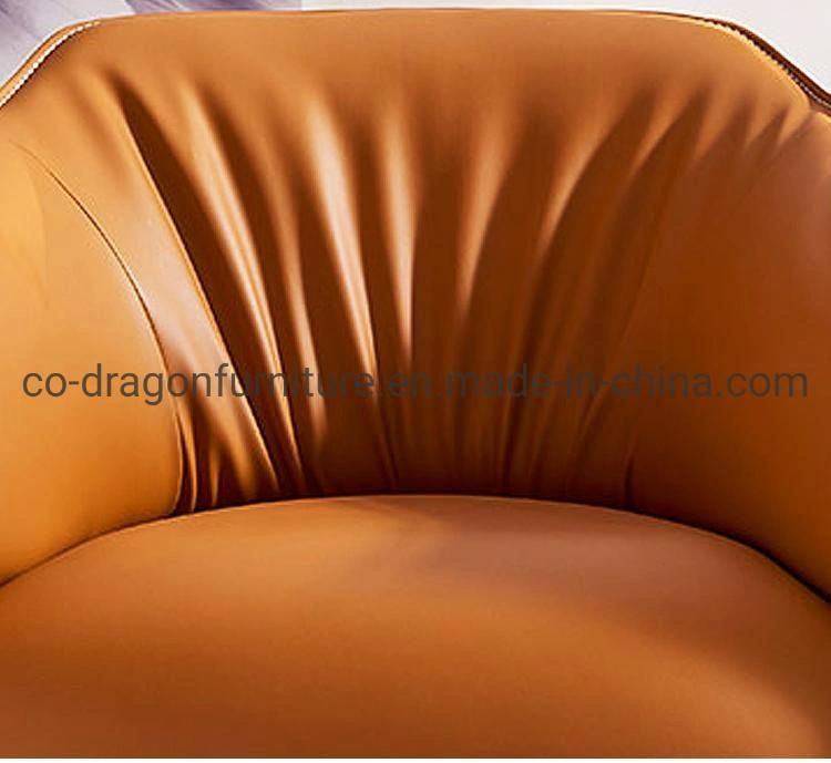 Fashion Simple Leisure Sofa Chair with Leather for Home Furniture