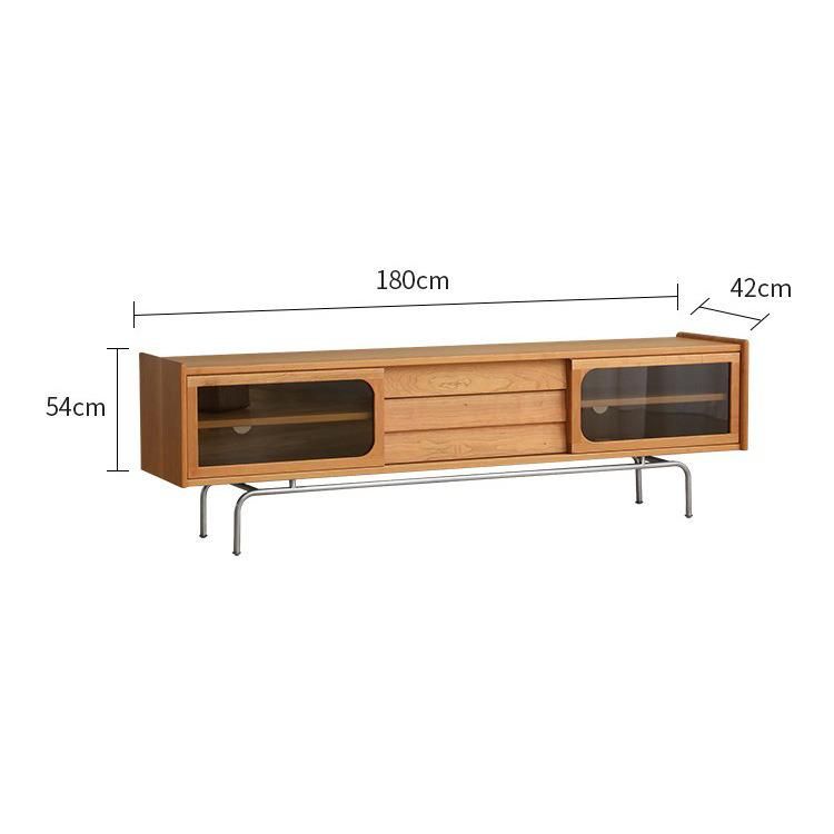 Industrial Style Double Color Matching Steel-Wood TV Stand Cabinet with Drawers Chinese Furniture Wooden Home Hotel Bedroom Dining Living Room Sofa Modern Villa
