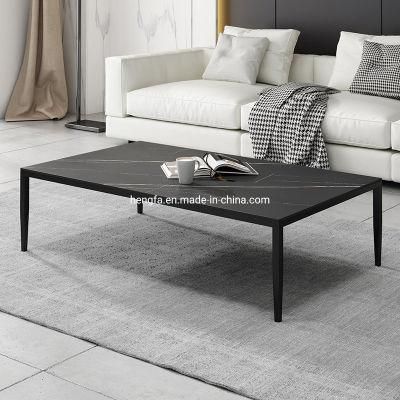 Nordic Cafe Living Room Furniture Large Square Metal Coffee Table