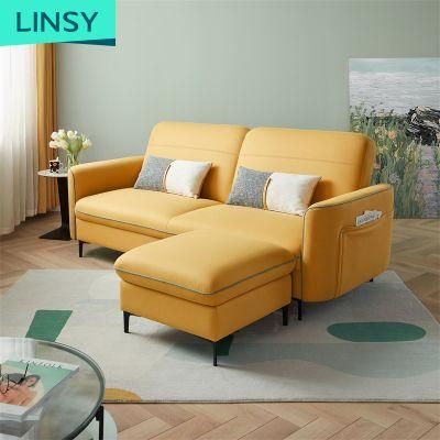 China High Back En 1021 Couch Bed L Shape Fabric Sofa Cama S136