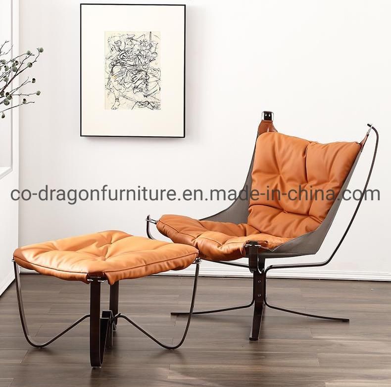 Modern New Design Steel Leather Leisure Chair for Home Furniture