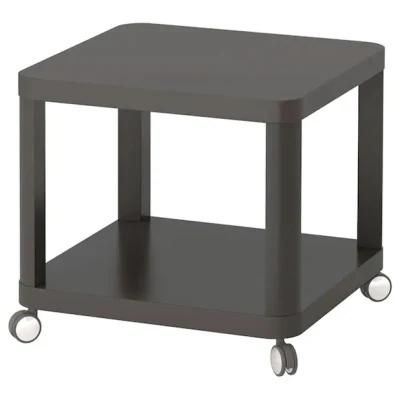 Modern Metal Tube Iron Living Room Industrial Coffee Table Side Table on Casters Low Height Metal 1PC/1CTN Accept Blue
