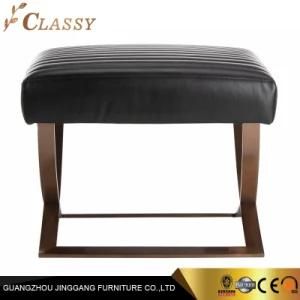 Quality Rectangle Leather Ottoman Stool for Living Room