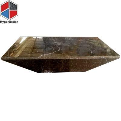 Wholesale Special Shaped 3D Cube Emperador Brown Marble Center Table