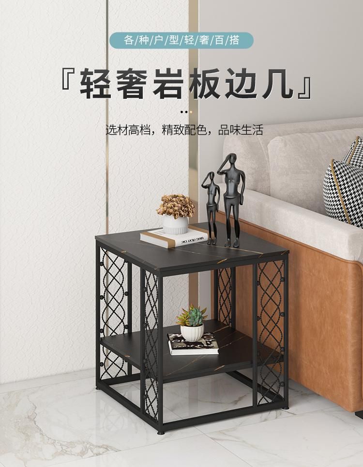 Factory Price Wholesale Supply Gold Metal Modern Glass Marble Corner Table Living Room Furniture