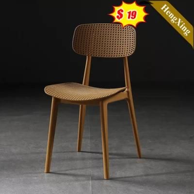 Nordic Style Cheap Garden Stackable Hollow Plastic Cafe Restaurant Dining Chair