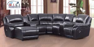 Leisure Elegant Living Room Cinema Corner Recliner Leather Sofa