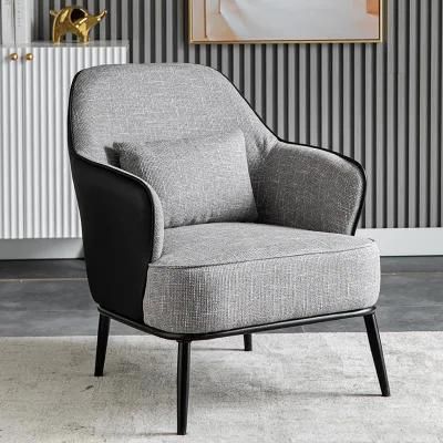 Modern Bedroom Furniture Single Sofa Linen Accent Armchair