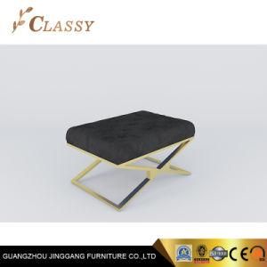 Bedroom Ottoman Furniture Velvet Foot Stool