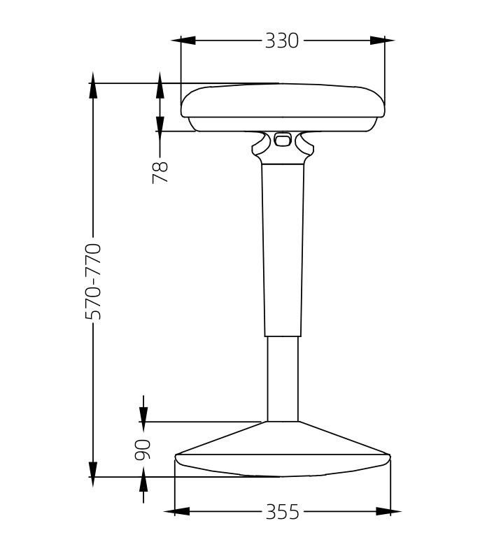 Ergonomic Leaning Wobble Drafting Stool