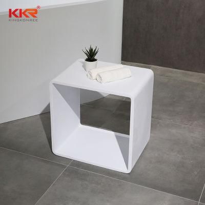 Hot New Release Kkr Artificial Marble Stone Stools Bathroom Stool B Solid Surface Hotel Shower Stool