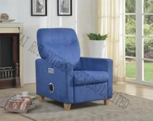 Music Storage Multifunctional Modern Fabric Recliner Ottoman with Blue Tooth