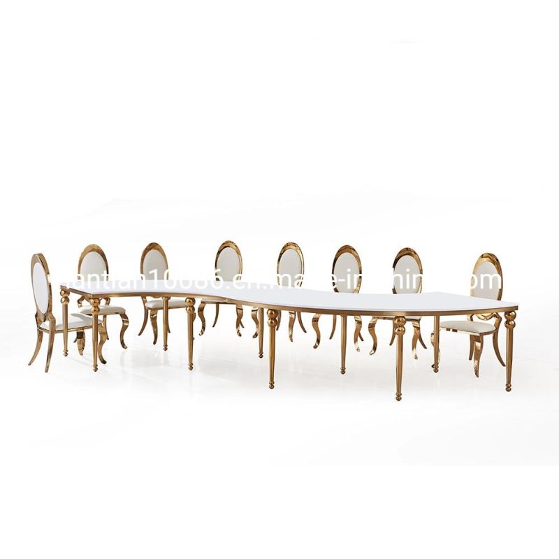 Gold Furniture Table Set Retail Shop Furniture Coffee Shop Tables and Chairs