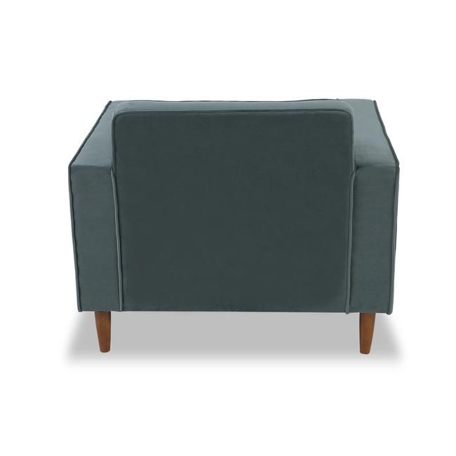 Light Green Velvet Single Armchair for Living Room