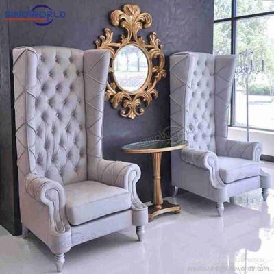 Hot Sale Antique Wedding King Throne Dining Chair High Back for Living Room
