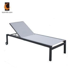 Water Proof Outdoor Furniture Rattan Beach Sun Bed Lounger Chair Chaise Lounge (I can-60002AT)