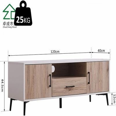 Luxury White TV Unit Cabinet with Storage