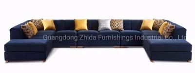 U Shape Sectional Sofa Big Sofa Set Luxury Fabric Sofa